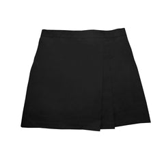1776 Girl's Black 2-Kick Pleated Skort w/ Two Front Side Pleats