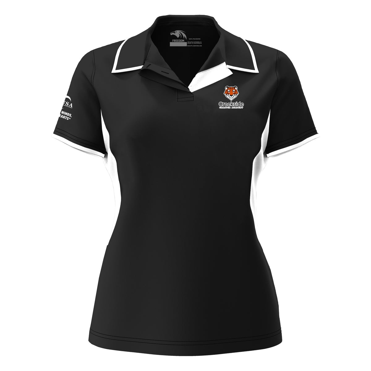 Creekside Charter Academy (6-8) - Women's Freedom Activewear Colorblock Polo (FINAL SALE / NO RETURNS)