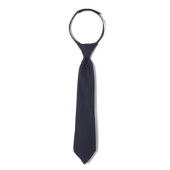 Boy's Navy Solid Velcro Tie