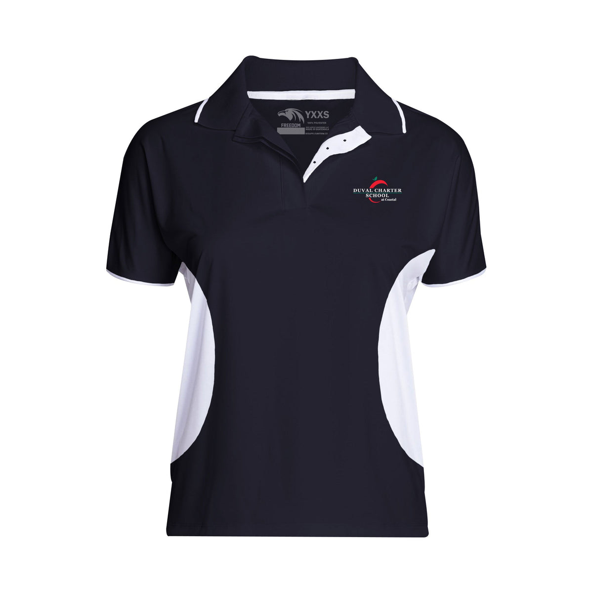 Duval Charter School at Coastal (6-8) - Women's Freedom Activewear Colorblock Polo (FINAL SALE / NO RETURNS)